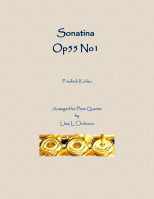 Book cover for Sonatina Op55 No1 for Flute Quartet