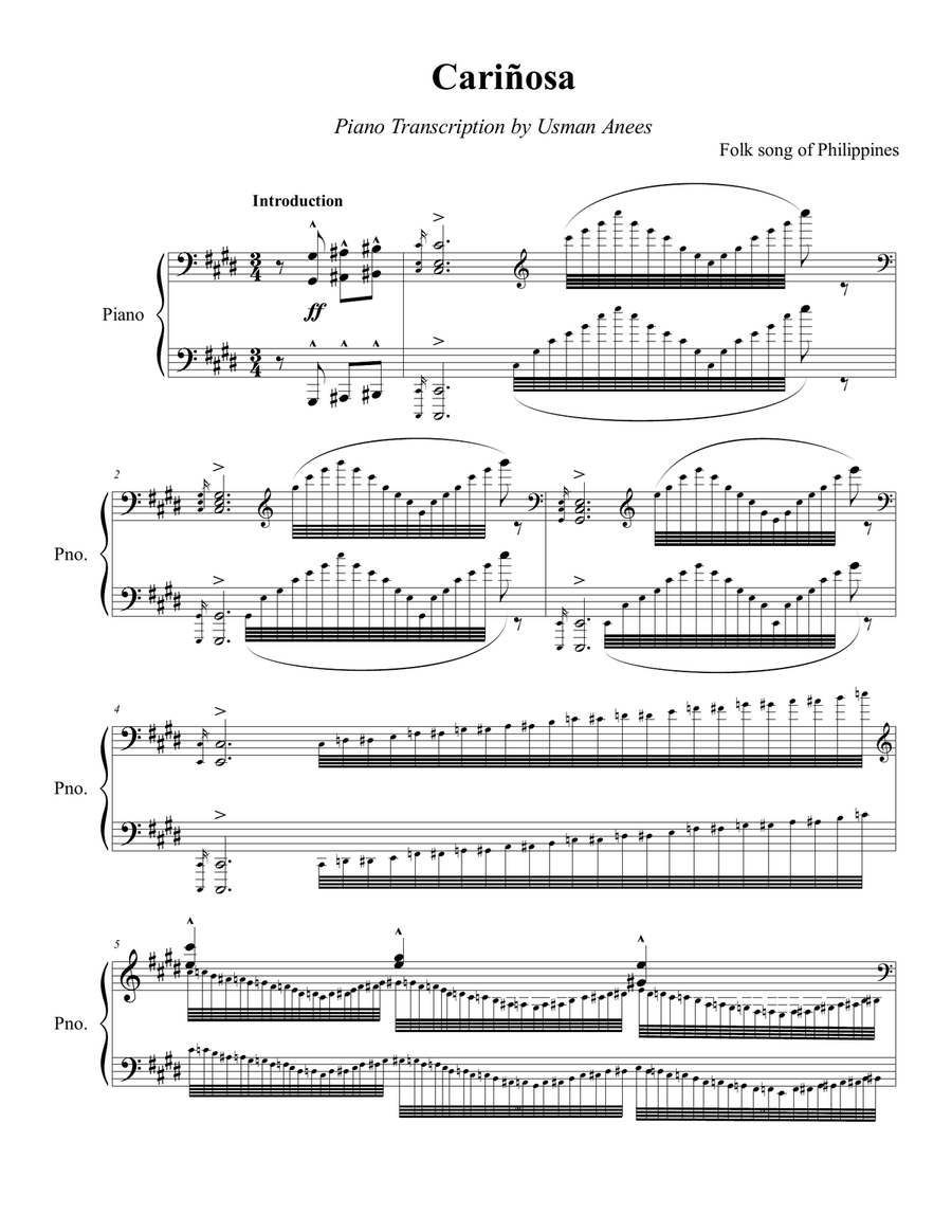 Cariñosa Piano Transcription Piano Solo scores gallery preview page 2