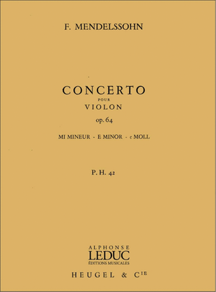 Book cover for Concerto Op.64 In E Minor (ph42) (violin & Or