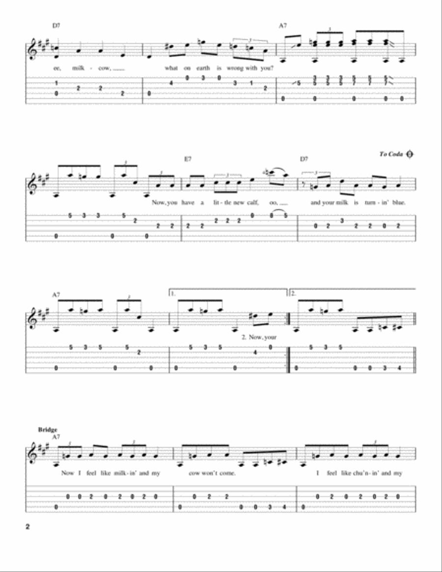 Milkcow's Calf Blues Milkcow's Calf Blues Electric Guitar scores gallery preview page 2