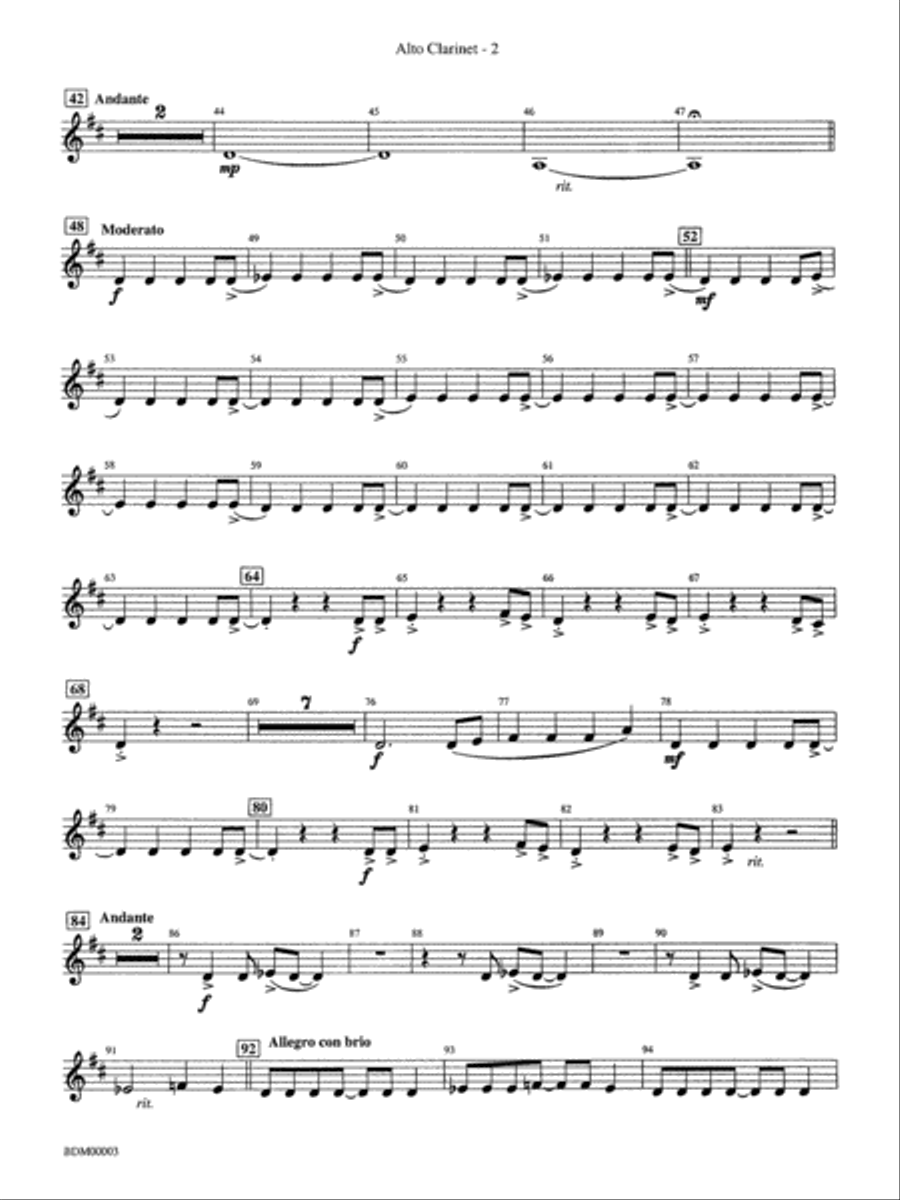 Overture de Argentina: E-flat Alto Clarinet Concert Band scores gallery preview page 2