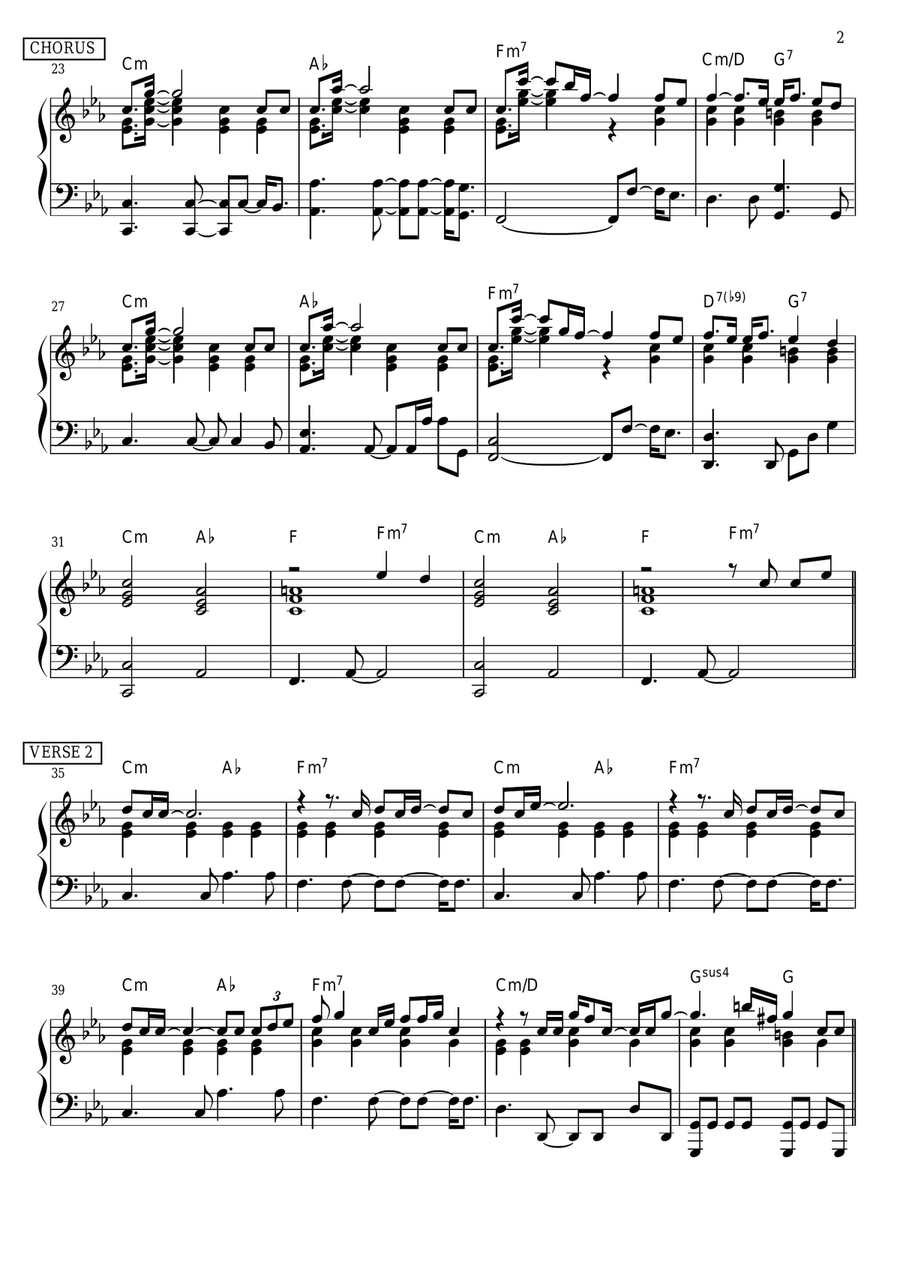 Skyfall Piano Solo scores gallery preview page 2