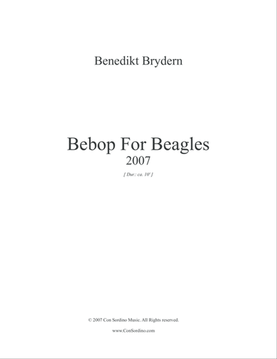 Bebop for Beagles - jazzy duets for Violin and Viola String Duet scores gallery preview page 2