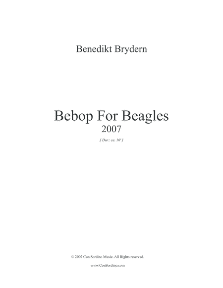 Bebop for Beagles - jazzy duets for Violin and Viola