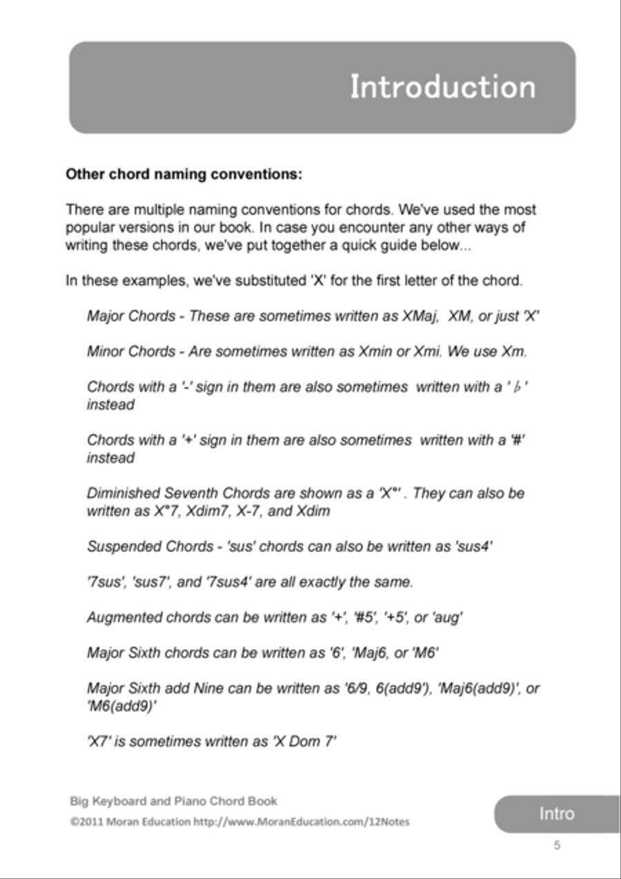 Big Keyboard and Piano Chord Book Piano Method scores gallery preview page 5