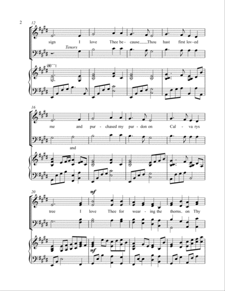 My Jesus, I Love Thee 4-Part scores gallery preview page 2