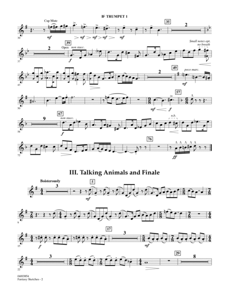 Fantasy Sketches - Bb Trumpet 1