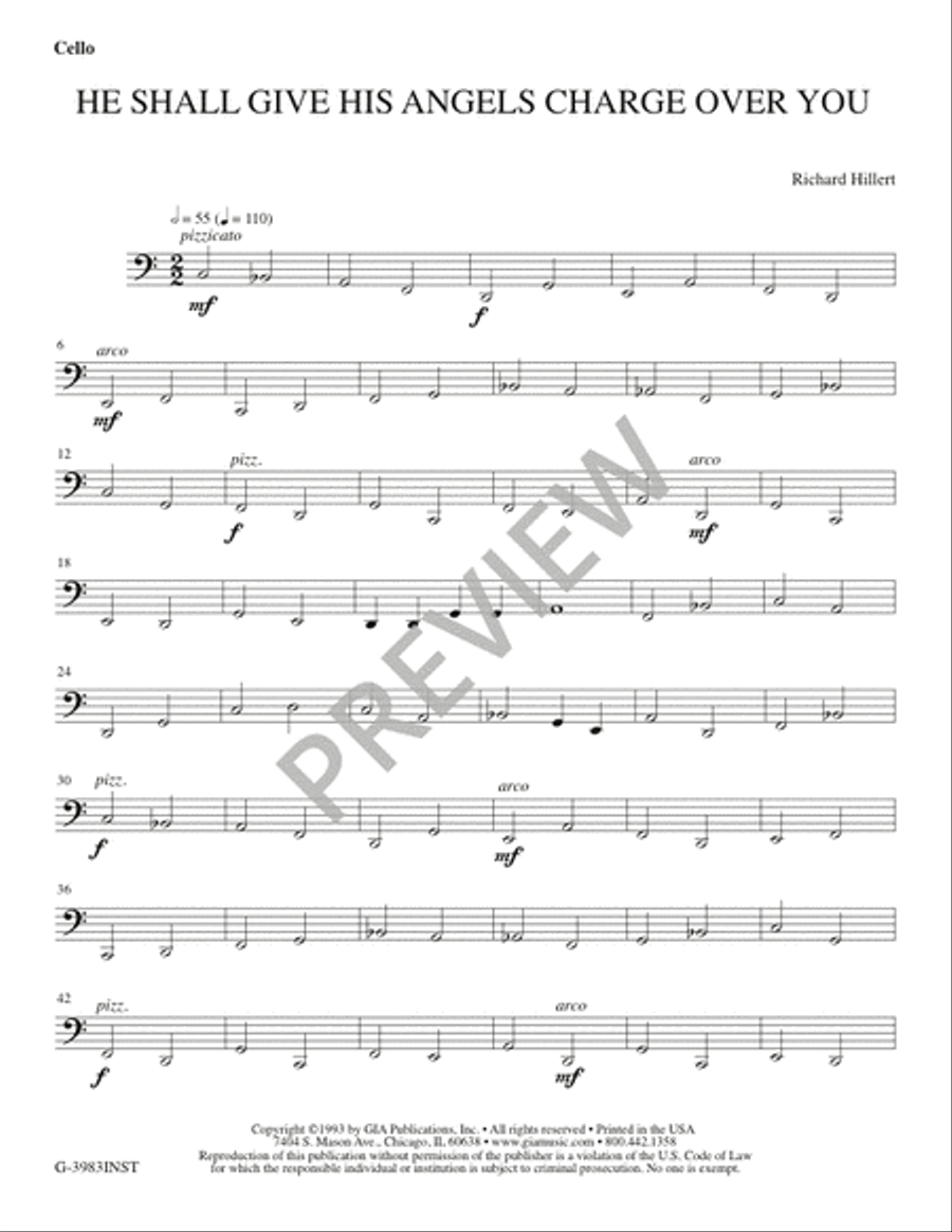 He Shall Give His Angels Charge over You - Instrument edition Oboe scores gallery preview page 10