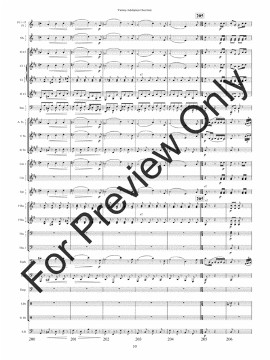 Vienna Jubilation Overture Concert Band scores gallery preview page 33