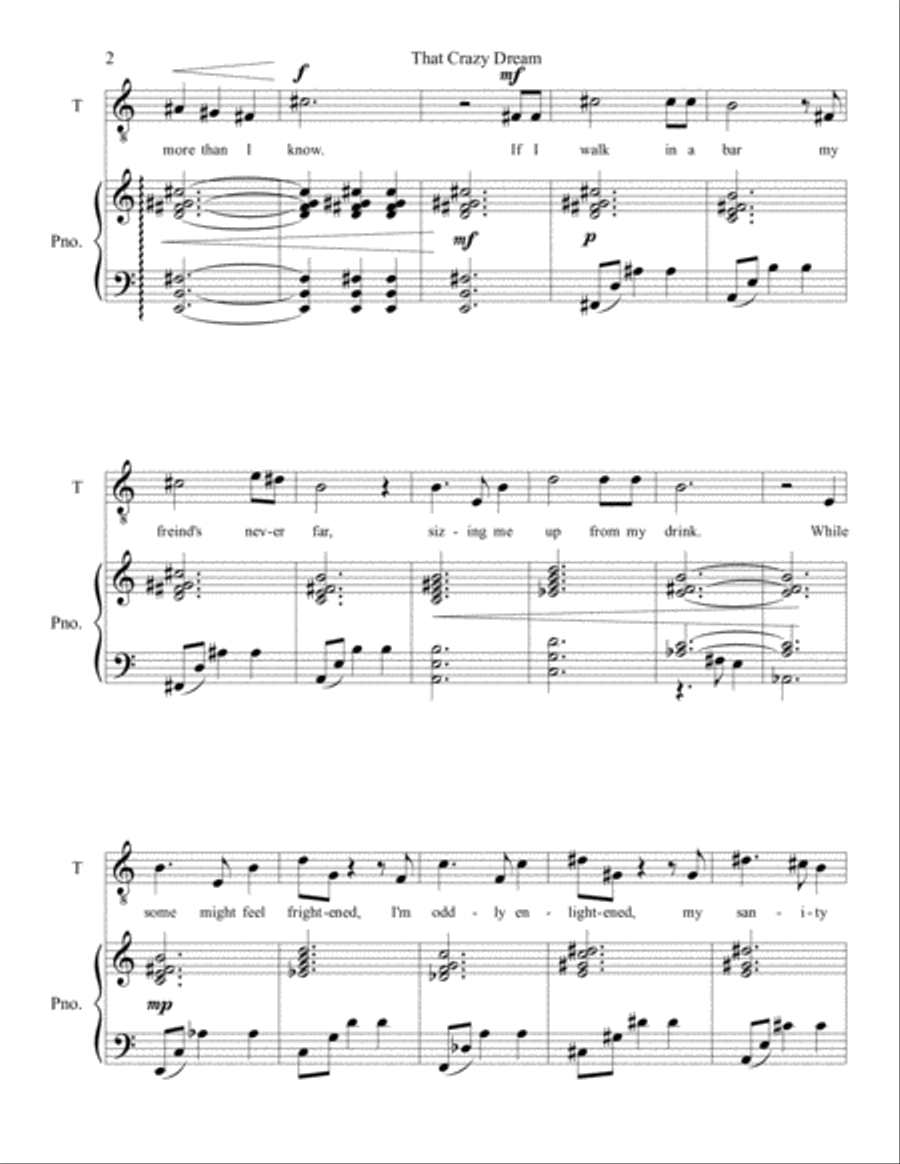 That Crazy Dream Tenor Voice scores gallery preview page 2