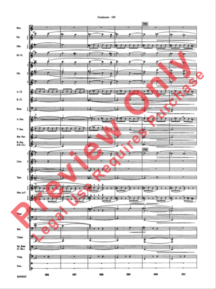 Symphony No. 3 for Band Concert Band scores gallery preview page 108