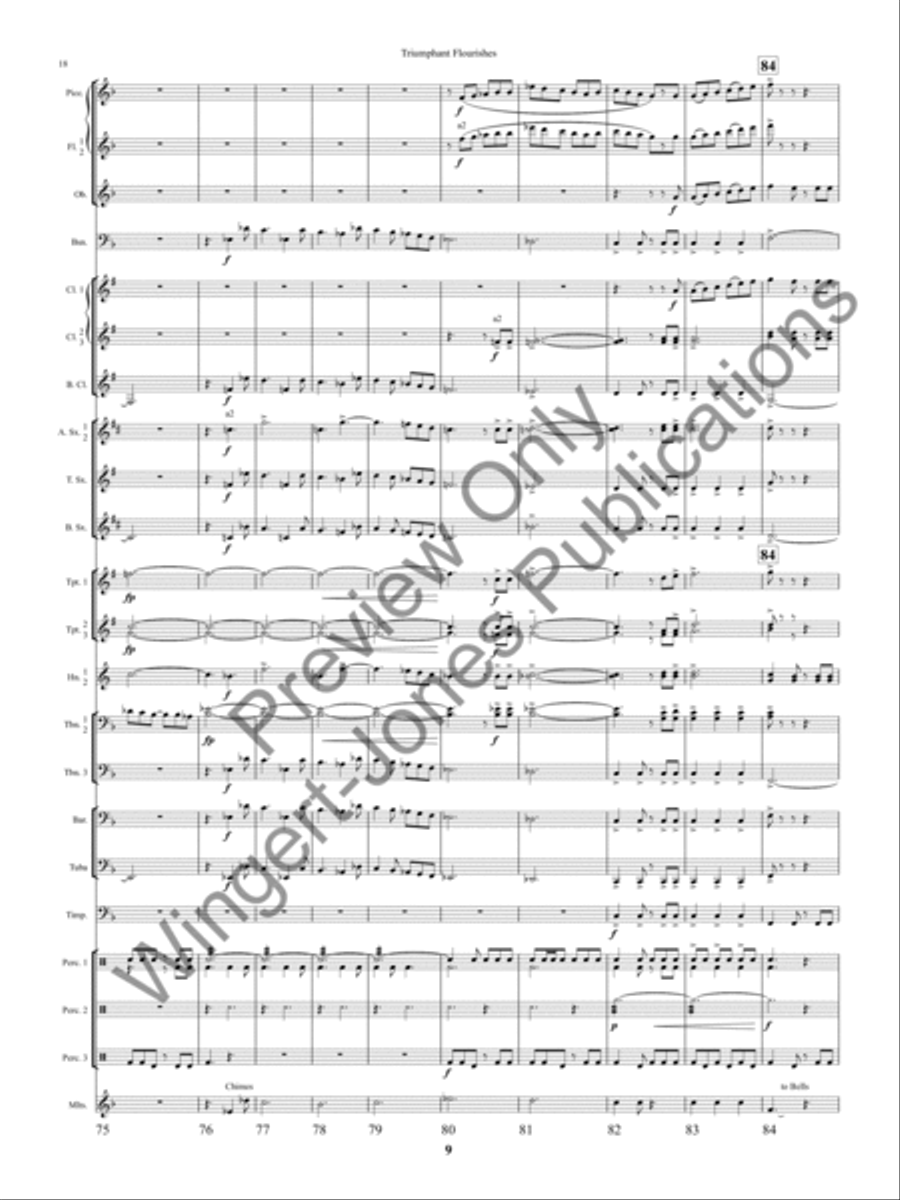 Triumphant Flourishes Concert Band scores gallery preview page 12