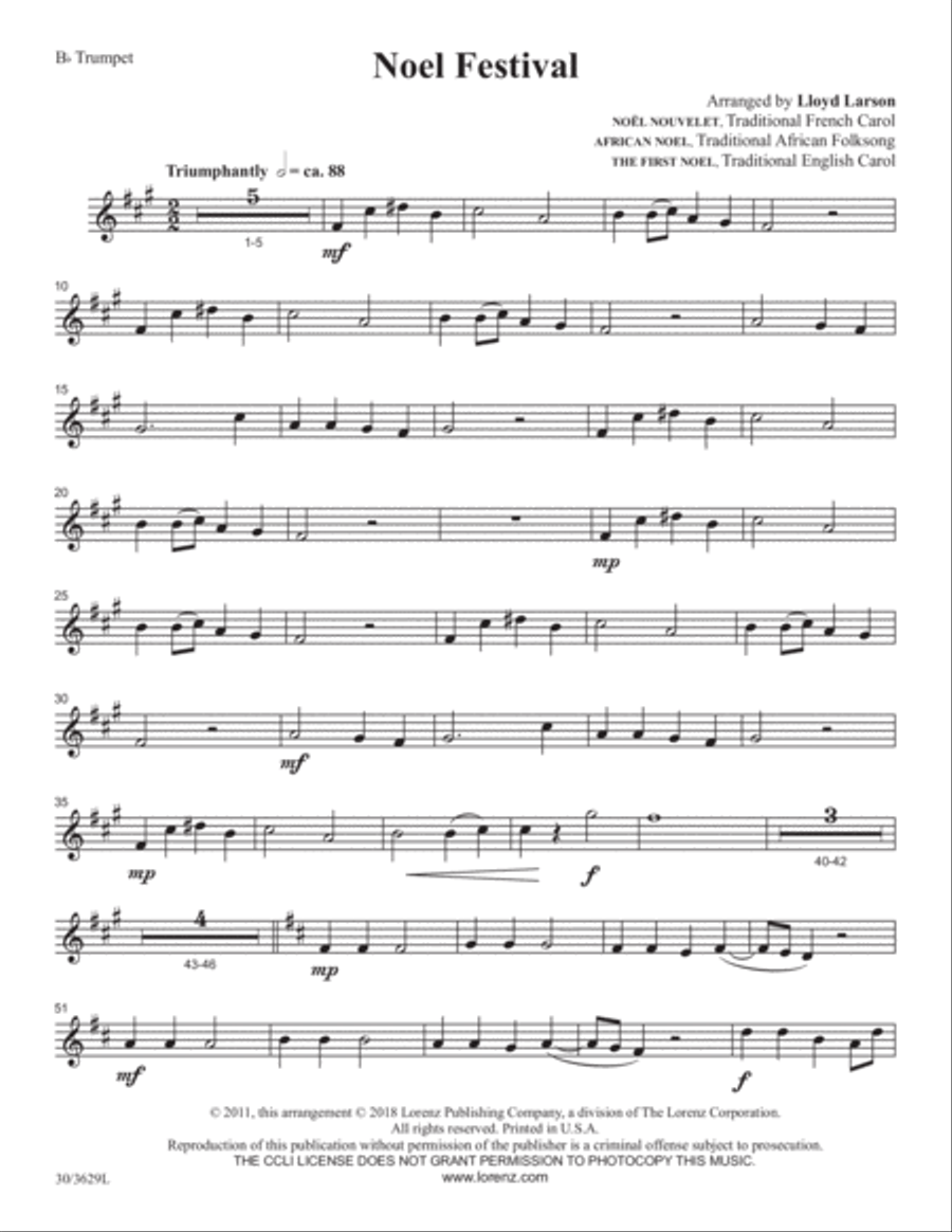 Trumpet Solos for Christmas Trumpet Solo scores gallery preview page 5