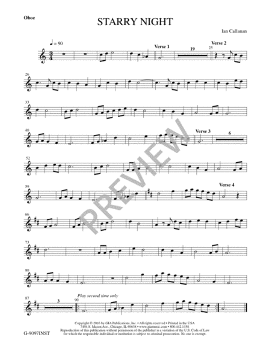Starry Night - Instrument edition Flute scores gallery preview page 3