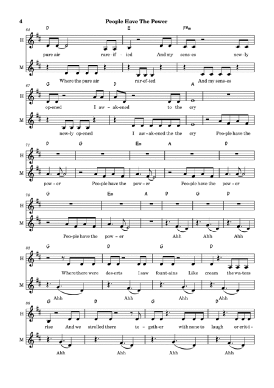 People Have The Power Guitar scores gallery preview page 4