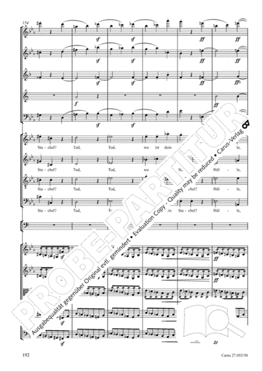 Ein Deutsches Requiem (German Requiem) 4-Part scores gallery preview page 199