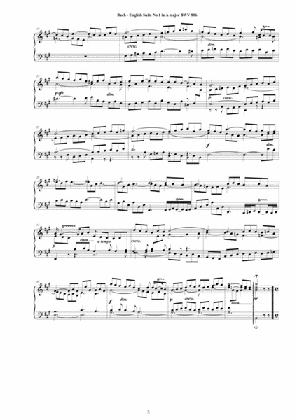 Bach - Six English Suites BWV 806-811 for Harpsichord (or Piano)