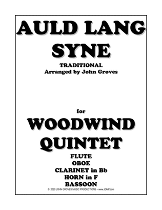 Book cover for Auld Lang Syne - Woodwind Quintet