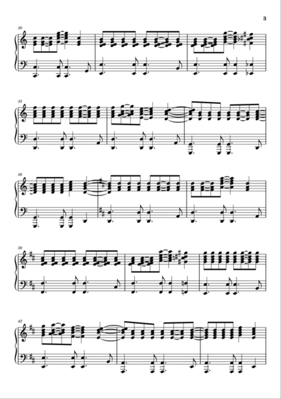Mamma Maria Piano Solo scores gallery preview page 3