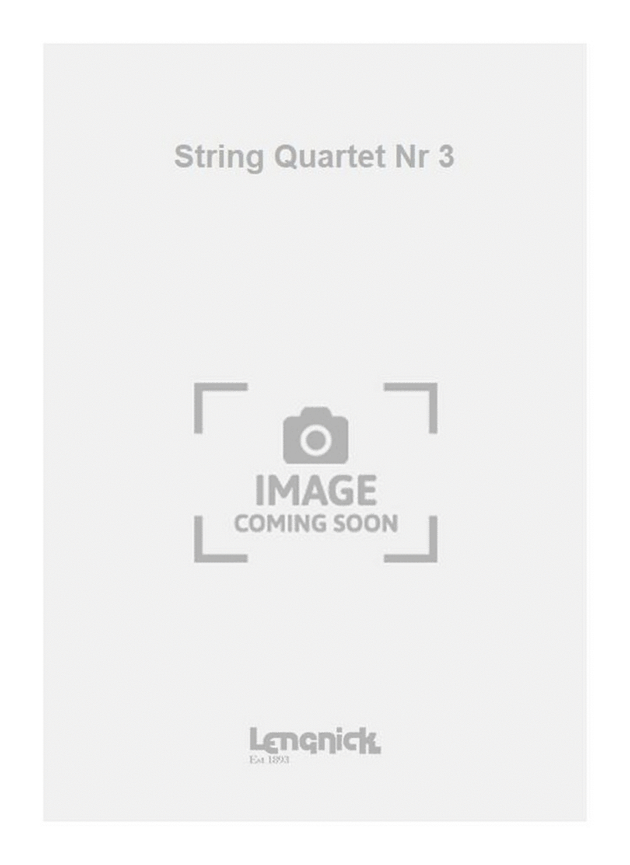 String Quartet Nr 3 String Quartet Nr 3 String Quartet scores gallery preview page 1