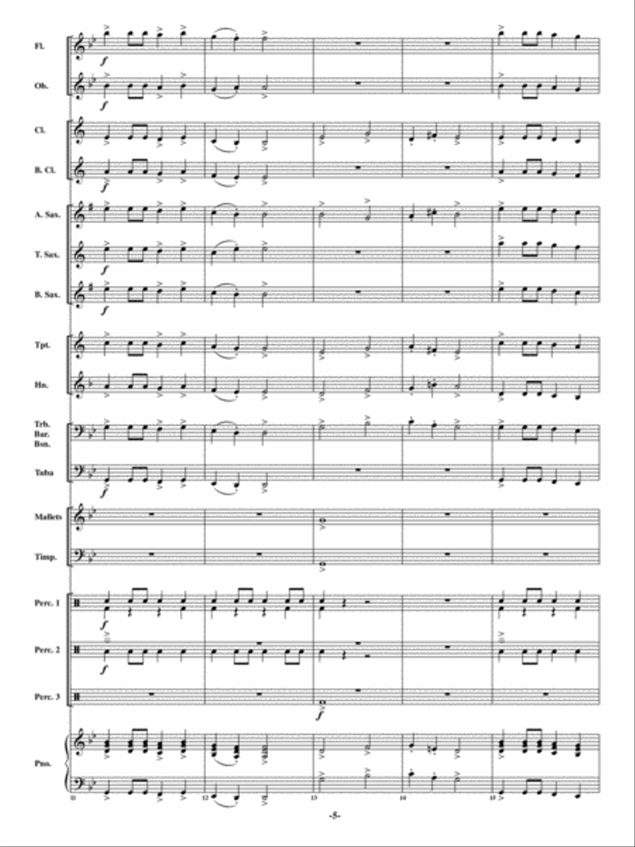 Procession of the Gladiators Concert Band scores gallery preview page 4