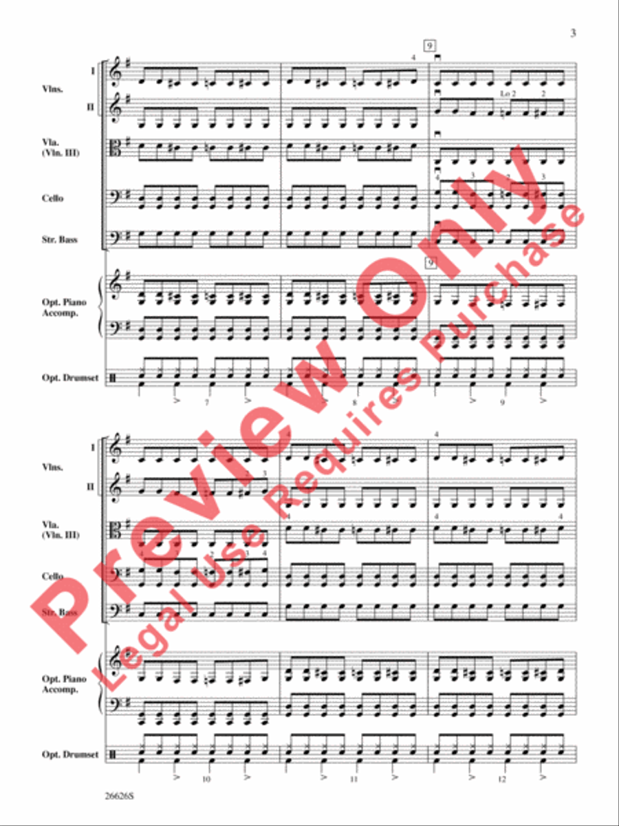 Batman Theme String Orchestra scores gallery preview page 4