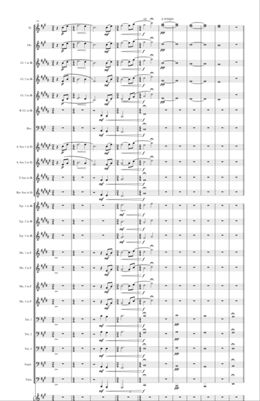 Under Fletcher's Sky (For Concert Winds *multiple percussion parts also available) Concert Band scores gallery preview page 4
