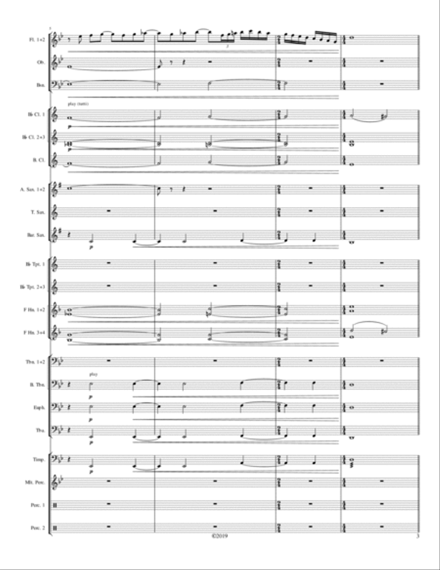 Rhapsody for Band Concert Band scores gallery preview page 3
