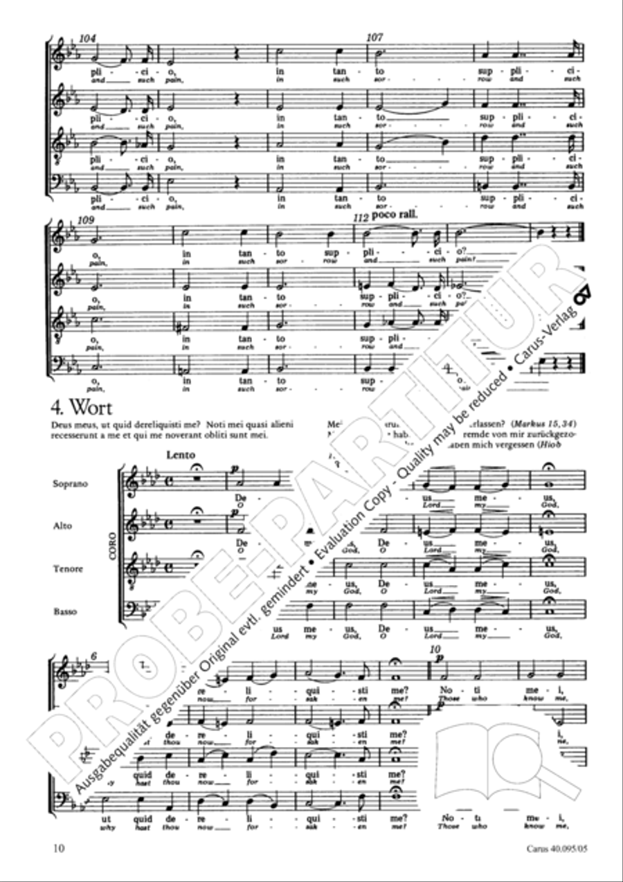 The Seven Words (Die Sieben Worte) 4-Part scores gallery preview page 11