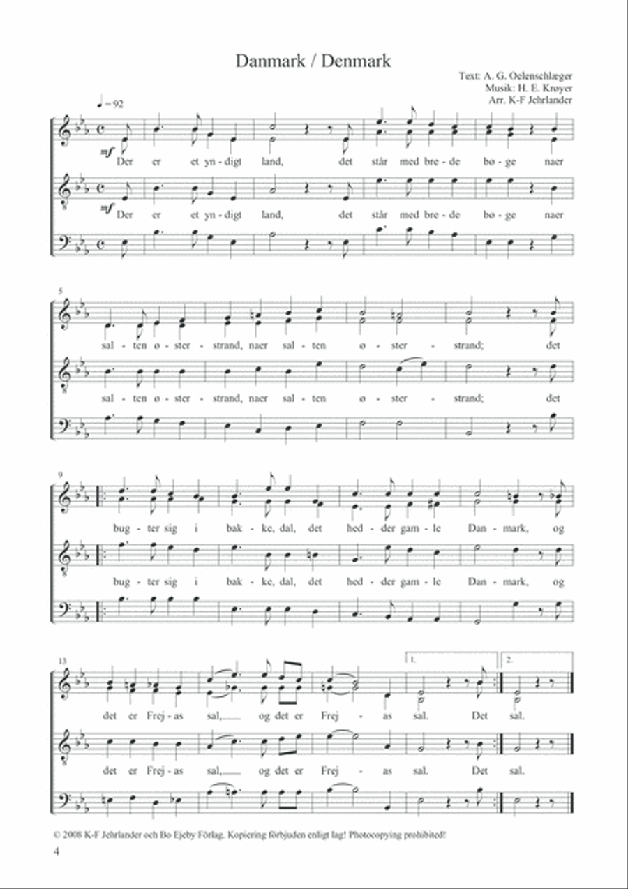 29 Nationalsånger 4-Part scores gallery preview page 5