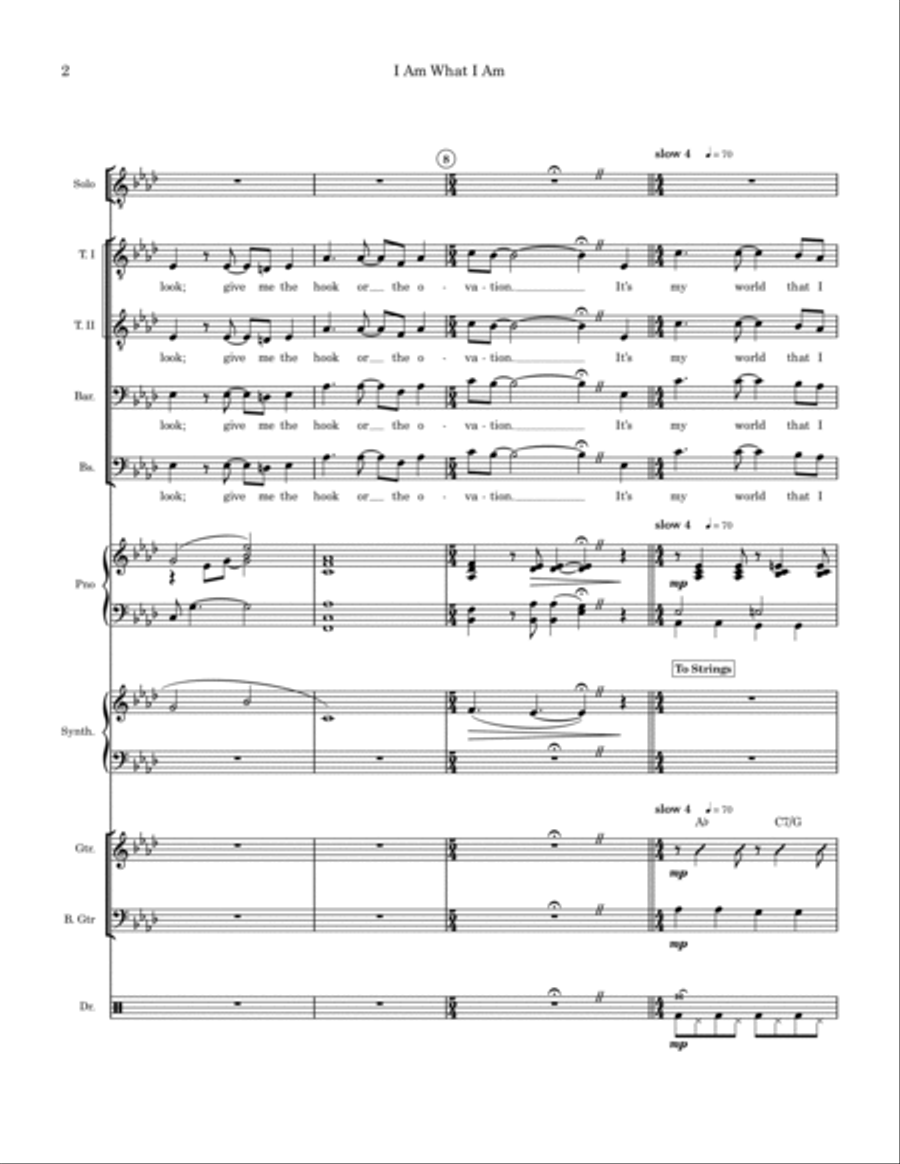 I Am What I Am Small Ensemble scores gallery preview page 2