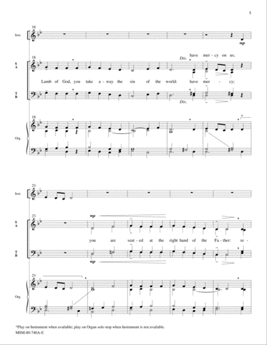 Missa St. Andrew Choir scores gallery preview page 5