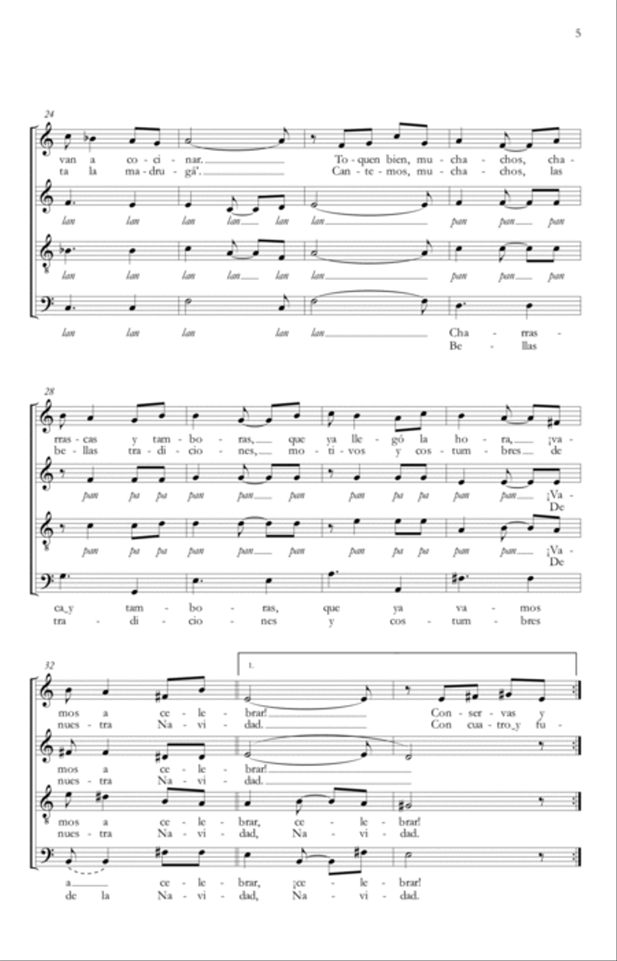 Partamos a Belen / La llegada de los Reyes (Two Venezuelan Christmas Carols) 4-Part scores gallery preview page 5