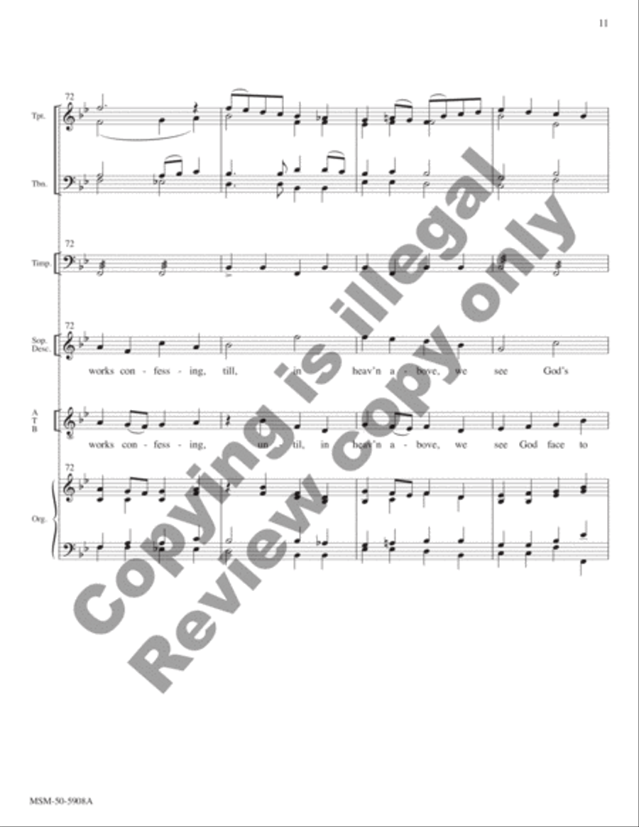 Come with a Thankful Heart (Full Score) Choir scores gallery preview page 8