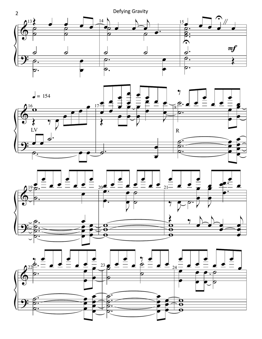 Defying Gravity Defying Gravity Handbell Choir scores gallery preview page 2