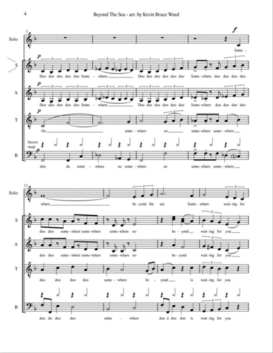 Beyond The Sea Divisi scores gallery preview page 4