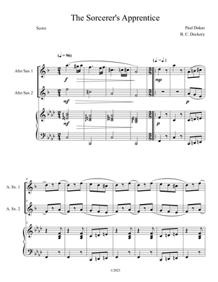 Book cover for The Sorcerer's Apprentice (Alto Sax Duet with Piano Accompaniment)