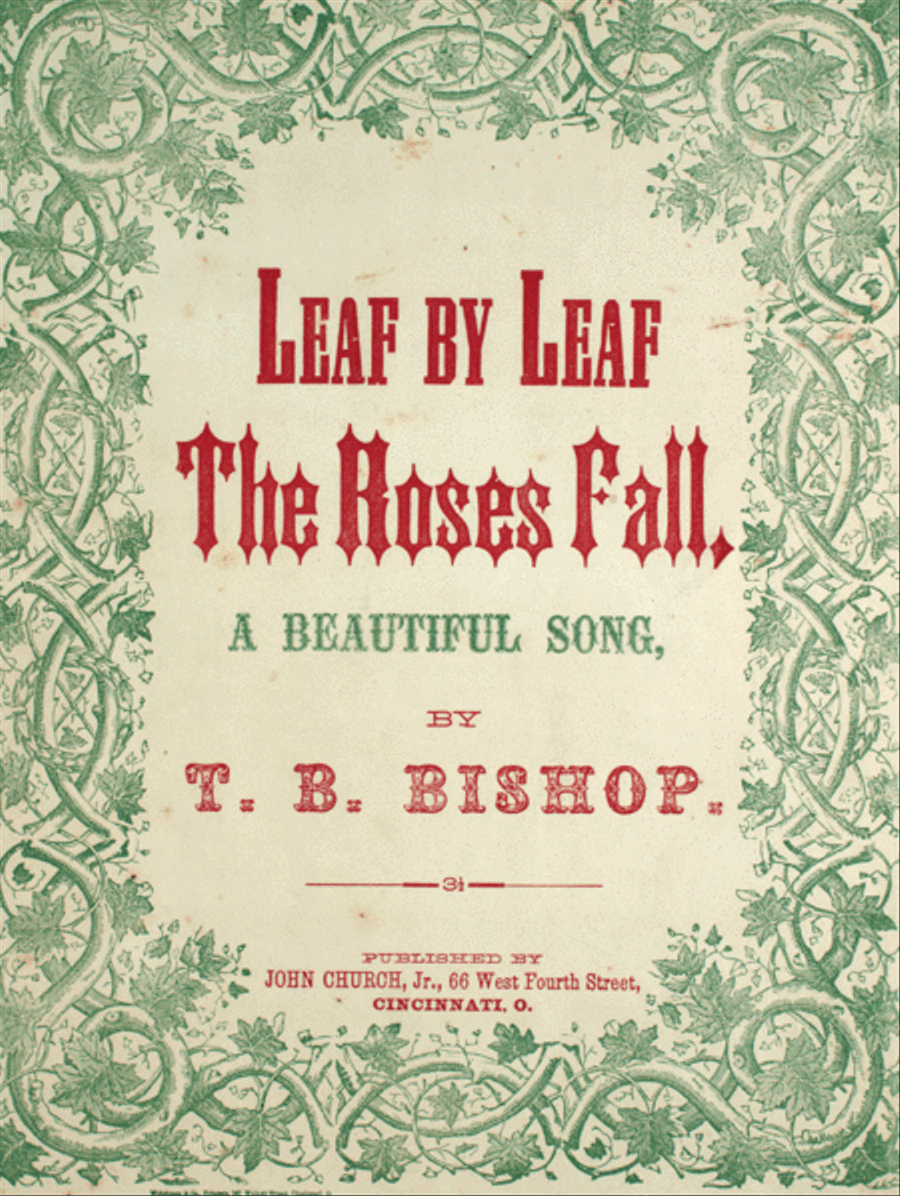 Leaf by Leaf. The Hoses Fall. Beautiful Song 4-Part scores gallery preview page 1