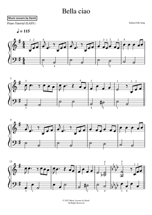 Bella ciao (EASY PIANO) [Italian Folk Song]