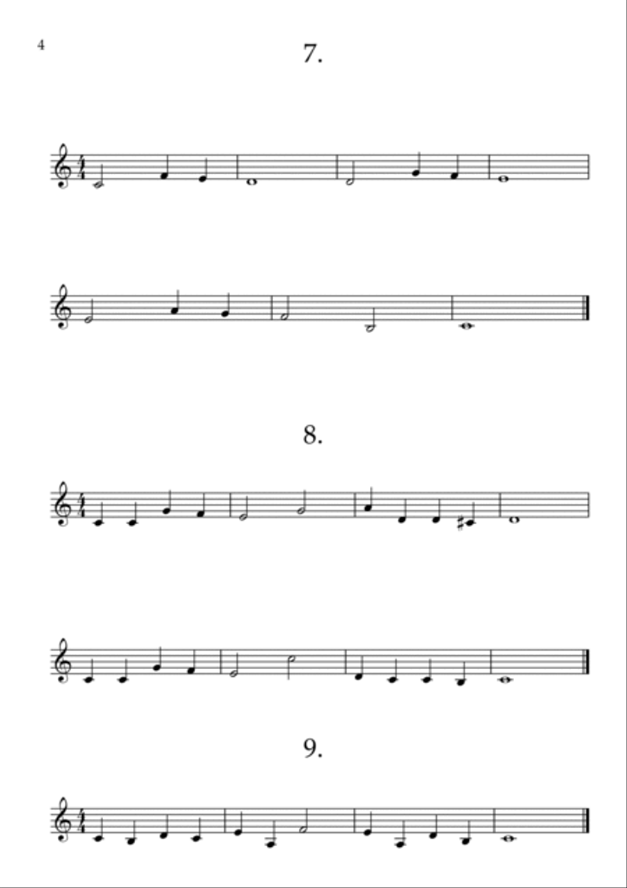 20 simple piano exercises for one hand - for beginners Piano Method scores gallery preview page 4
