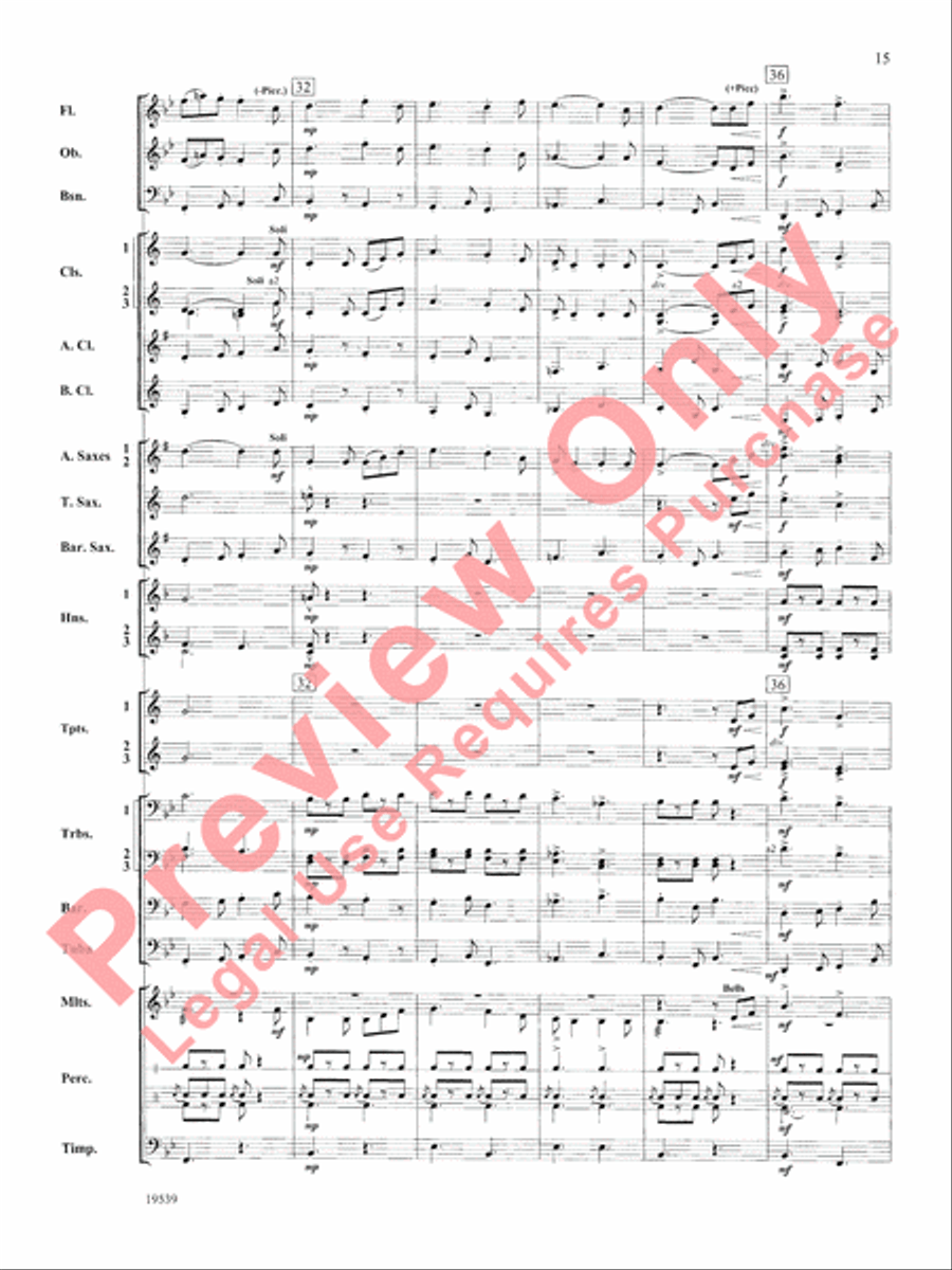 Two Irish Sketches Concert Band scores gallery preview page 16