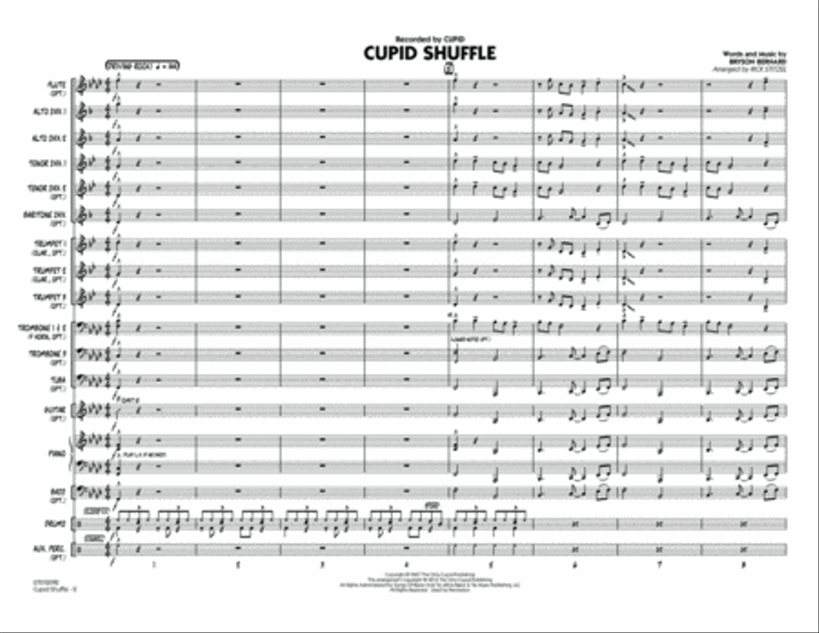 Cupid Shuffle - Conductor Score (Full Score) Jazz Ensemble scores gallery preview page 2