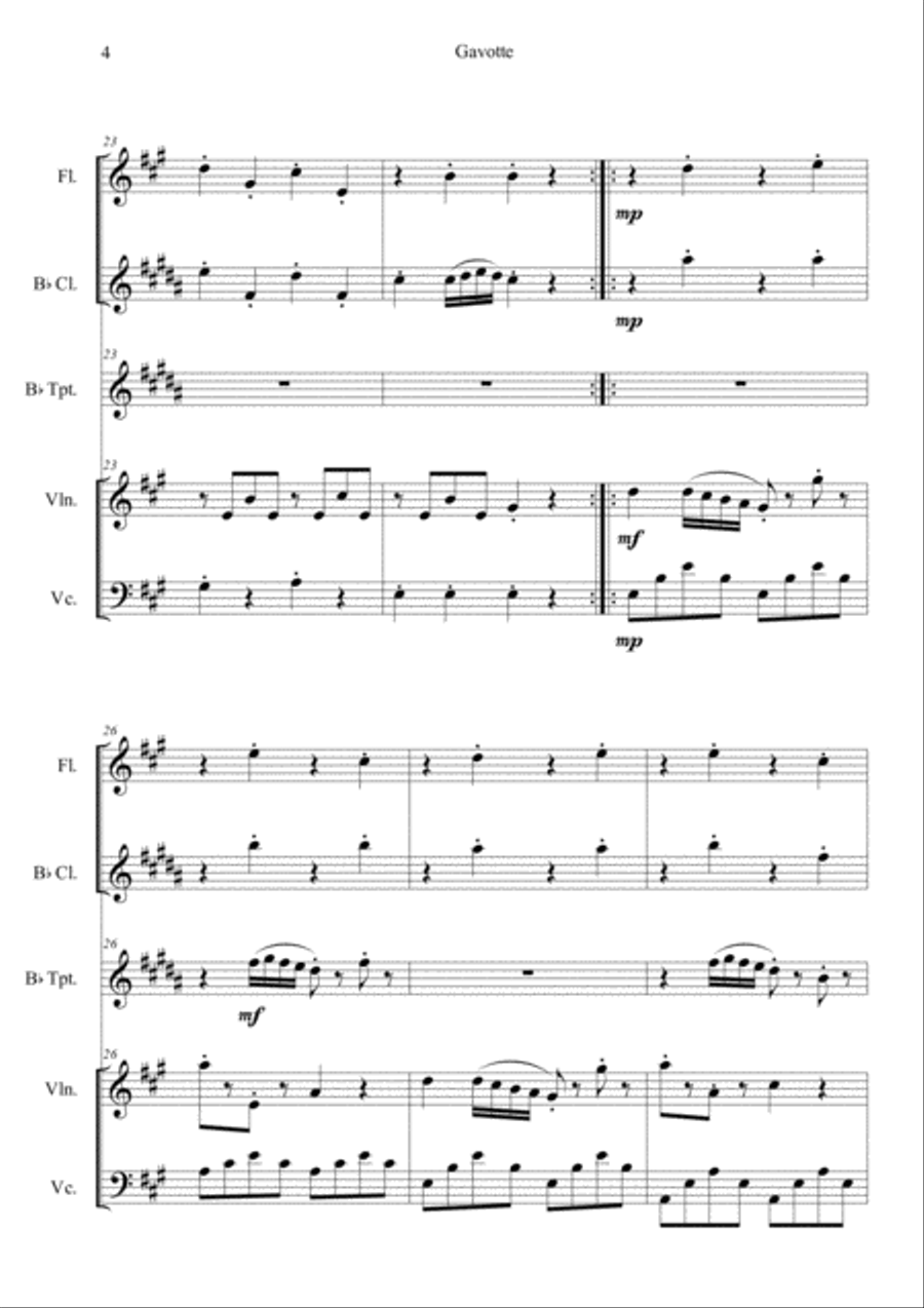 Gavotte Orchestra scores gallery preview page 4