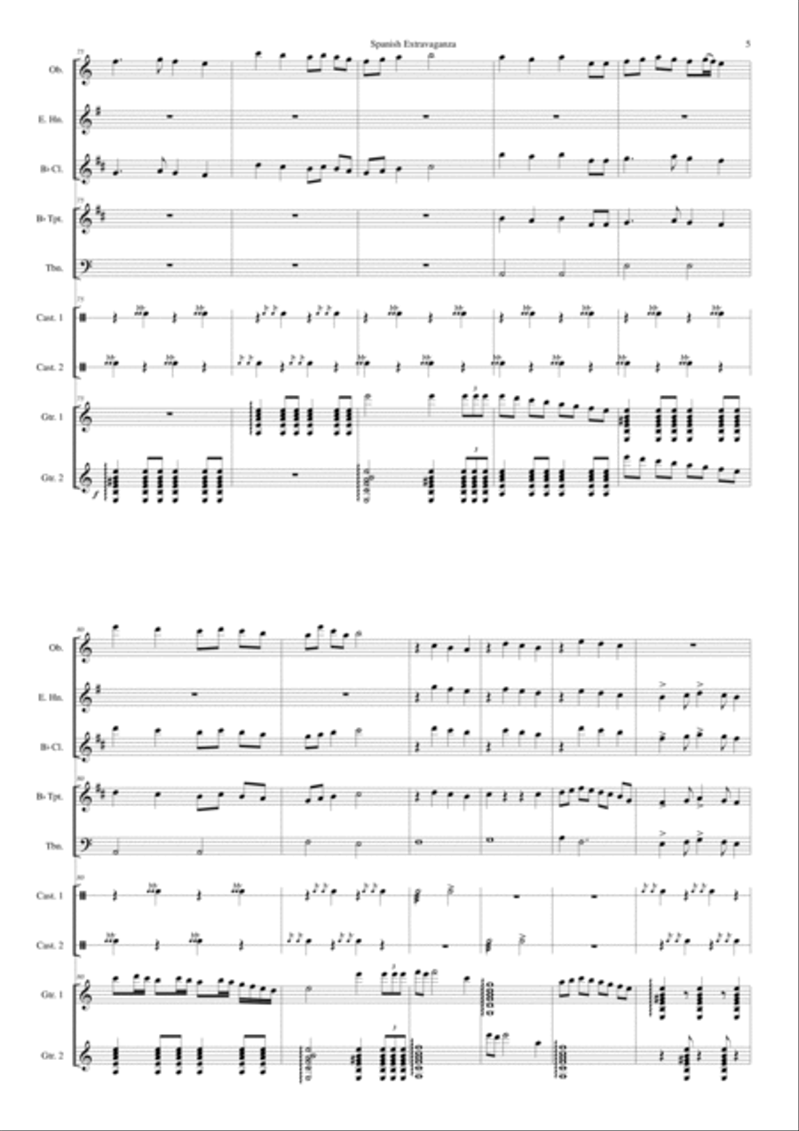 Spanish Extravaganza Large Ensemble scores gallery preview page 5