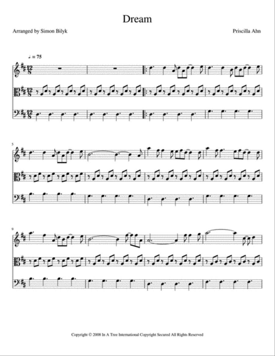 Dream String Trio scores gallery preview page 1