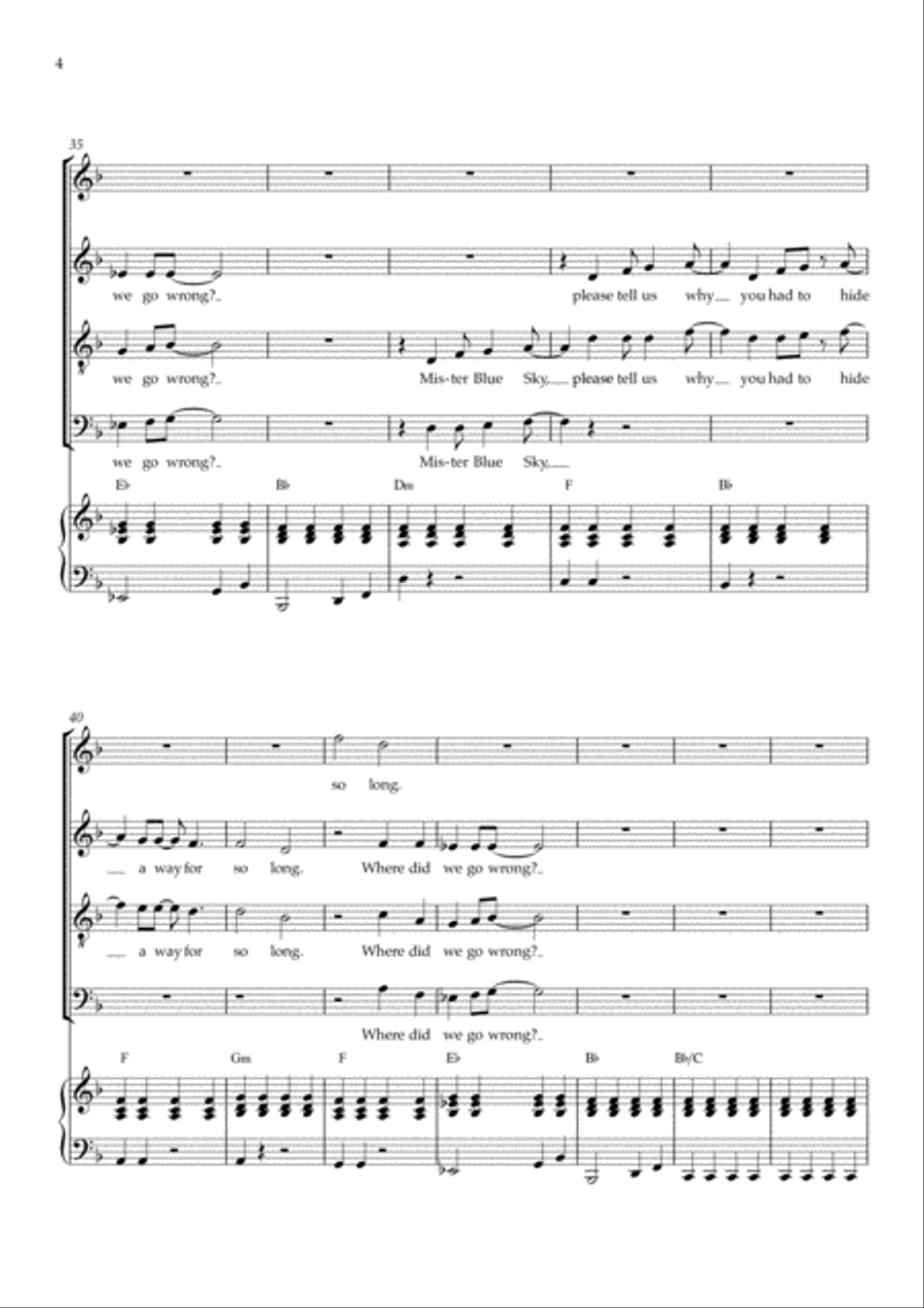 Mr. Blue Sky 4-Part scores gallery preview page 4