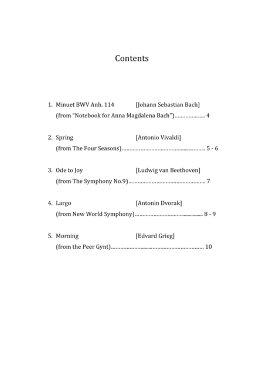 Easy Classic (Volume 1) - 12 String Harp Harp scores gallery preview page 3