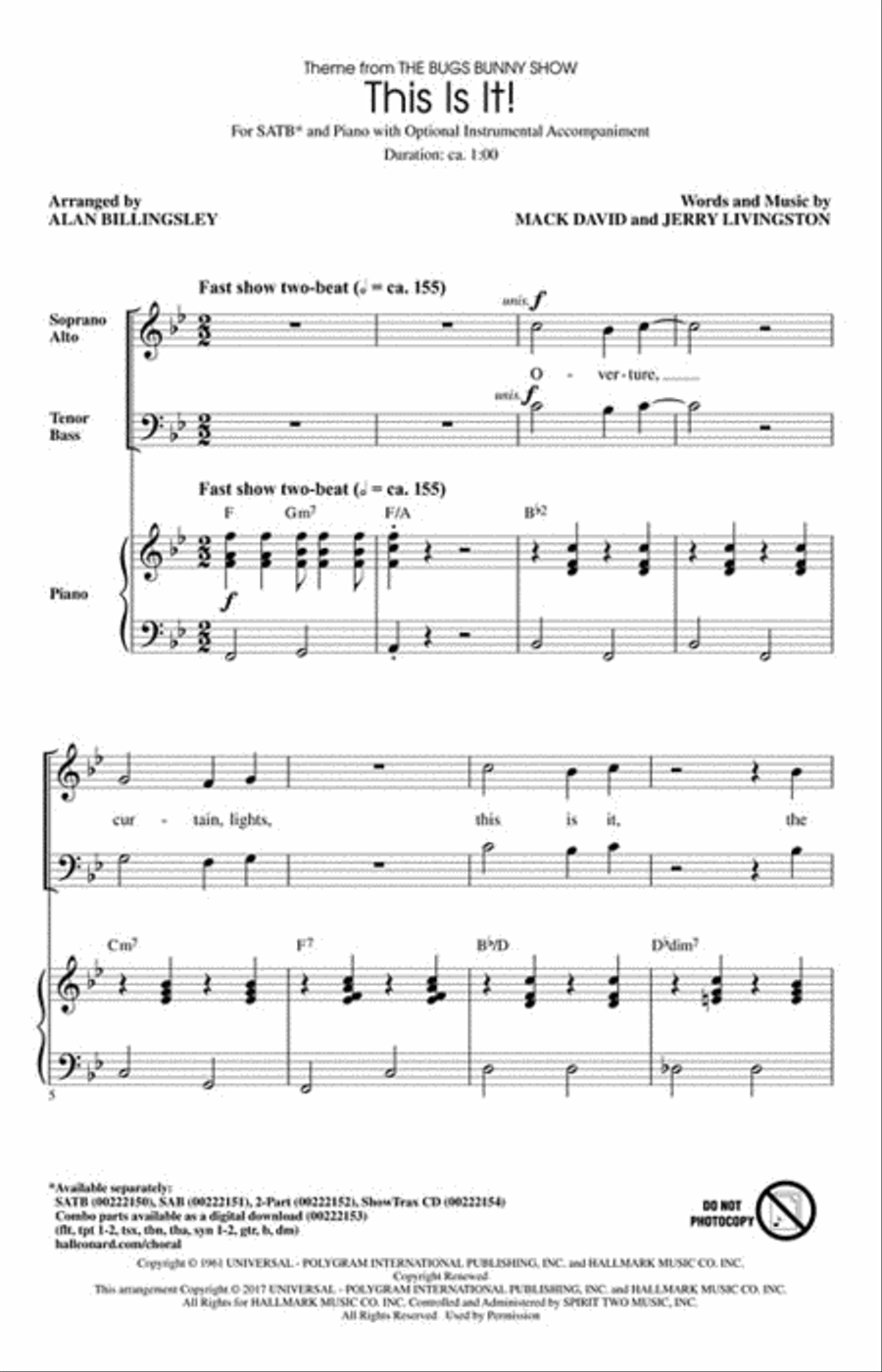 This Is It! Choir scores gallery preview page 2