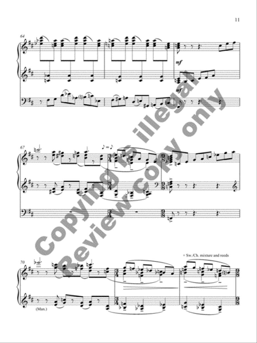 Chorale and Gigue Organ Solo scores gallery preview page 21