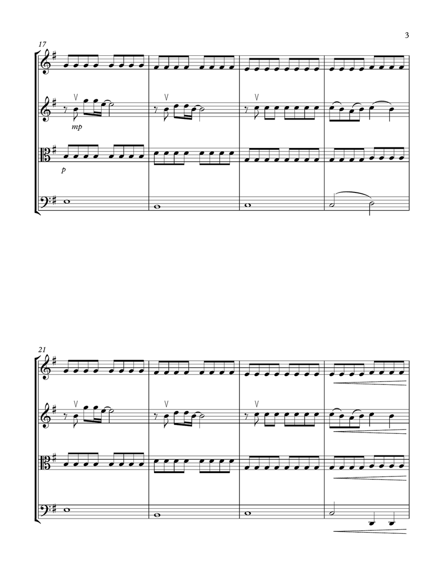 Somewhere Only We Know String Quartet scores gallery preview page 3